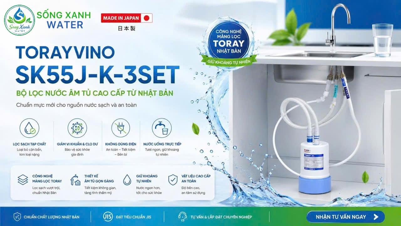 Bộ lọc nước Torayvino SK55J-K-3SET Nhật Bản