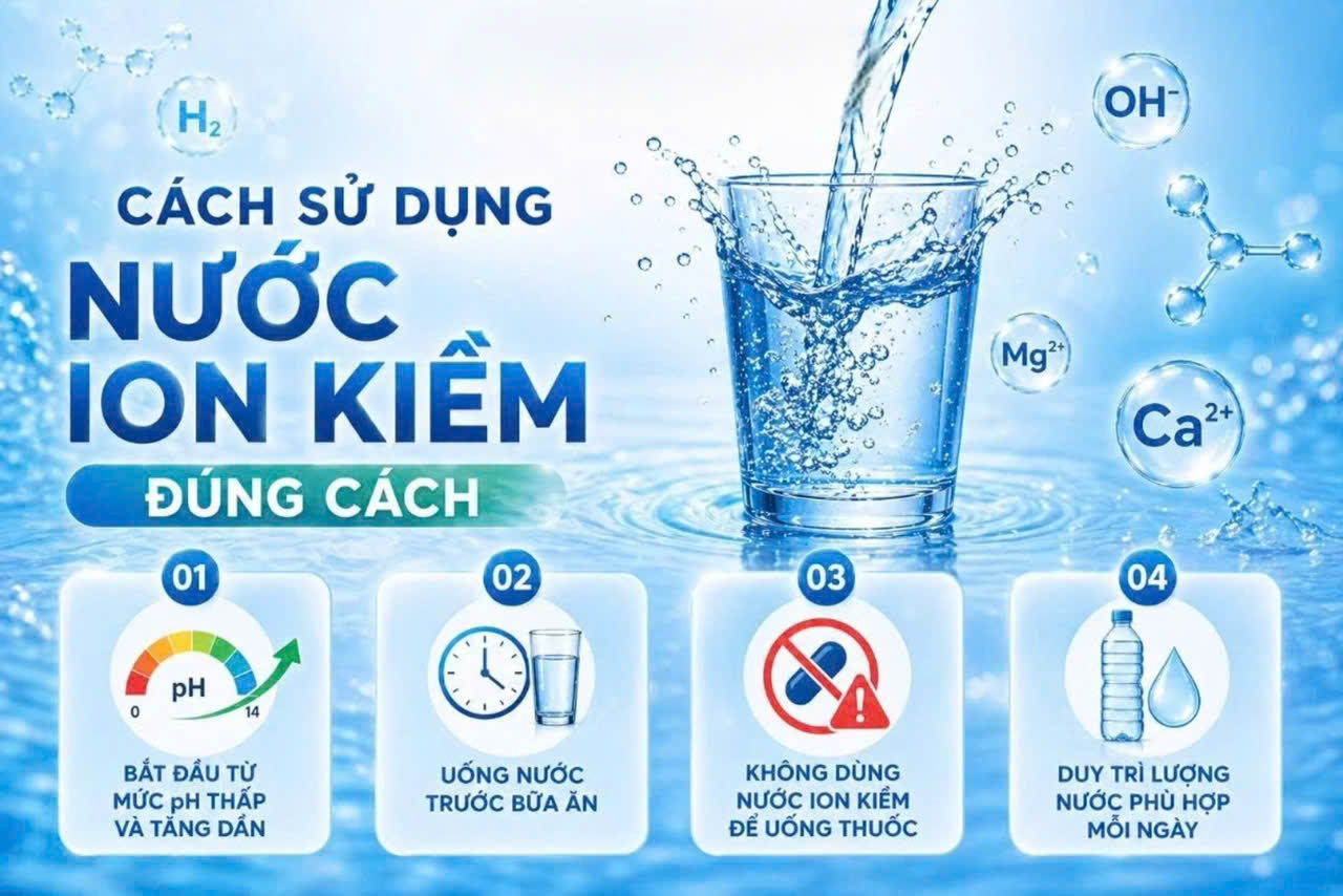 Hướng dẫn sử dụng nước ion kiềm