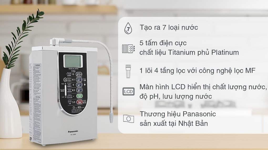 Máy điện giải ion kiềm panasonic TK-AS66